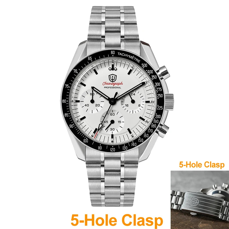 Watchdives WD1863 39mm VK63 Chronograph Watch OTF Clasp Sweep Quartz Movement Sapphire Luminous 100m Waterproof Watches
