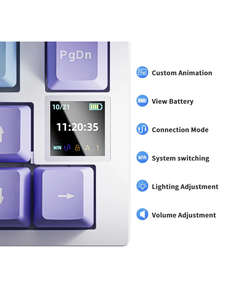 Ajazz AK820 / AK820PRO Gaming Mechanical Keyboard 82 Keys Wired Bluetooth 2.4GHz Wireless Gamer Keyboard Custom Gasket for Laptop
