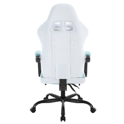WOLTU Massage Gaming Chair Ergonomic Gamer Chair with Footrest, Lumbar Support, Adjustable Headrest, Swivel Computer Office Chair