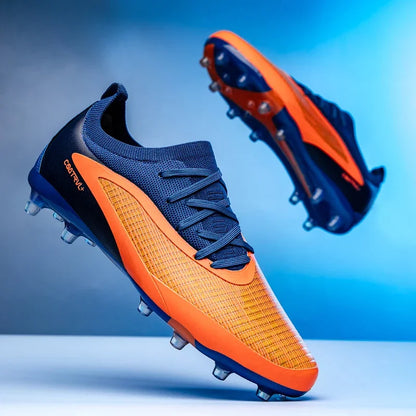 Chuteiras de futebol novas para homem, com pitons para exterior, respiráveis, adulto, antiderrapantes, calçado de futebol desportivo, pitons longos, treino, rapaz, jogo, confortáveis