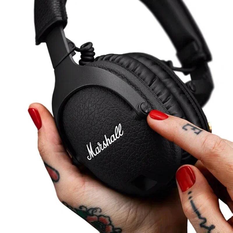 Auscultadores sem fios com cancelamento de ruído Marshall MONITOR II A.N.C. – Headset Bluetooth premium over-ear com graves profundos, microfone e áudio para gaming