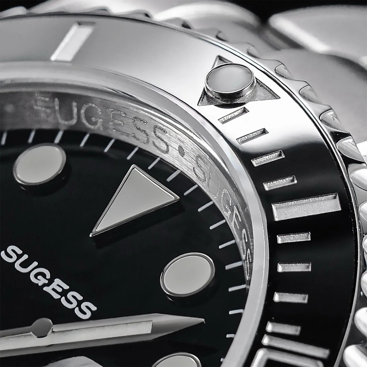 Sugess Men of Watch Automatic Mechanical ST2130 Movement Wristwatches 200M Water Resistant Sapphire Crystal Adjust Clasp S421