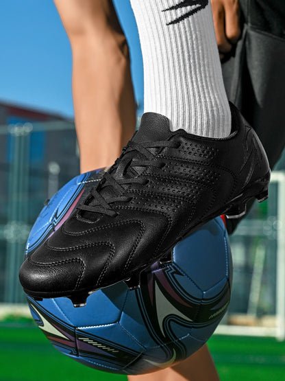 Sport Field AG/FG Soccer Cleats, PU Fabric Sweat-Wicking Upper, TPU Wear-Resistant Sole, Sturdy Durable for Men Women Kids