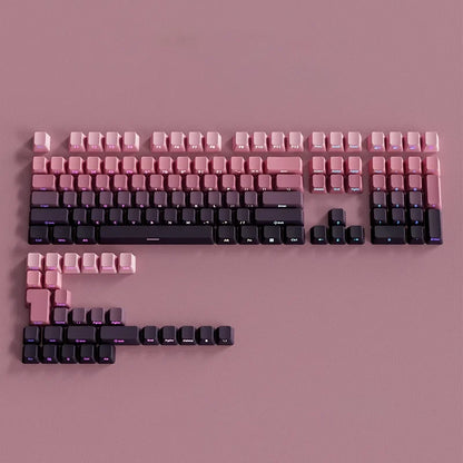 Gradient Keycaps Side Printed PBT Double Shot OEM Profile Keycap For Cherry MX Switch Mechanical Keyboard ISO Enter Key Caps DIY