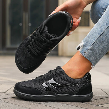 Women’s Shoes Sneakers Wide Toe Barefoot Casual Wide Last Fashionable Canvas Black Flat Board Shoes Breathable Mesh Men’s Shoes