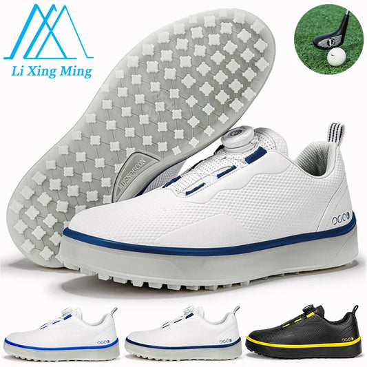 Golf Shoes Men Big Size To 47# Rotating buckle Professional Non Slip Spikeless Outdoor Beginner Training Golf Sneakers Unisex