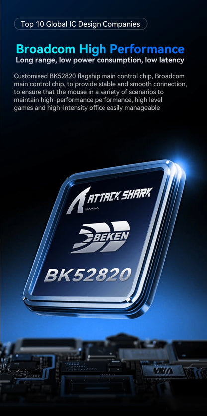 ATTACK SHARK X11 Gaming Mouse and X11 SE Wireless Mouse 22000 DPI, PAW3311 Sensor, BT/2.4G/Wired, 59g Lightweight, 2000W Clicks
