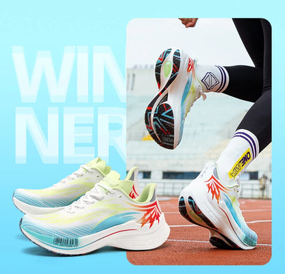 ONEMIX 2025 Sapatilhas de Corrida Desportivas para Homem e Mulher com Placa de Carbono, Respiráveis, Amortecimento, Antiderrapantes, PB, Leves e com Retorno de Energia
