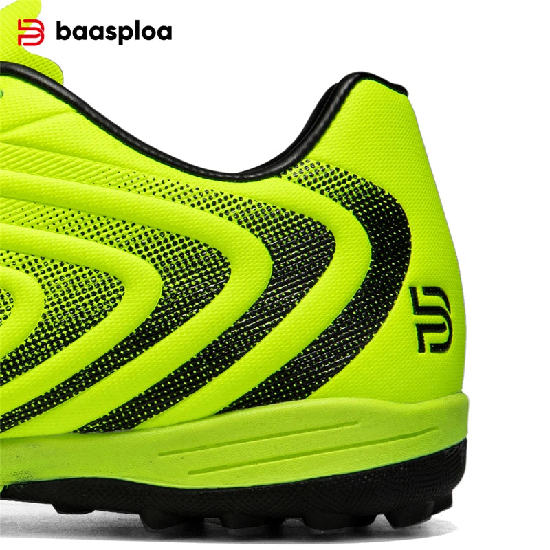 Baasploa Men's Soccer Shoes Comfort Brand Lightweight Turf Training Professional Football Shoes Male Soft Sneakers Non-Slip