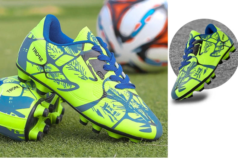 Chaussures de football pour hommes et enfants, crampons, ultra-légères, antidérapantes, pour terrain gazonné, chaussures de football professionnelles pour adultes, chaussures d'entraînement pour garçons, livraison direc
