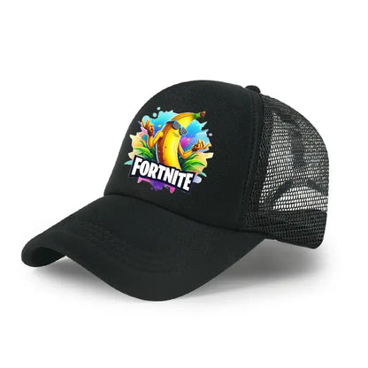 Fortnite Baseball Cap Cartoon Game Printed Hat Kids Summer Breathable Mesh Hat Adjustable Peaked Cap Children’s Birthday Gift