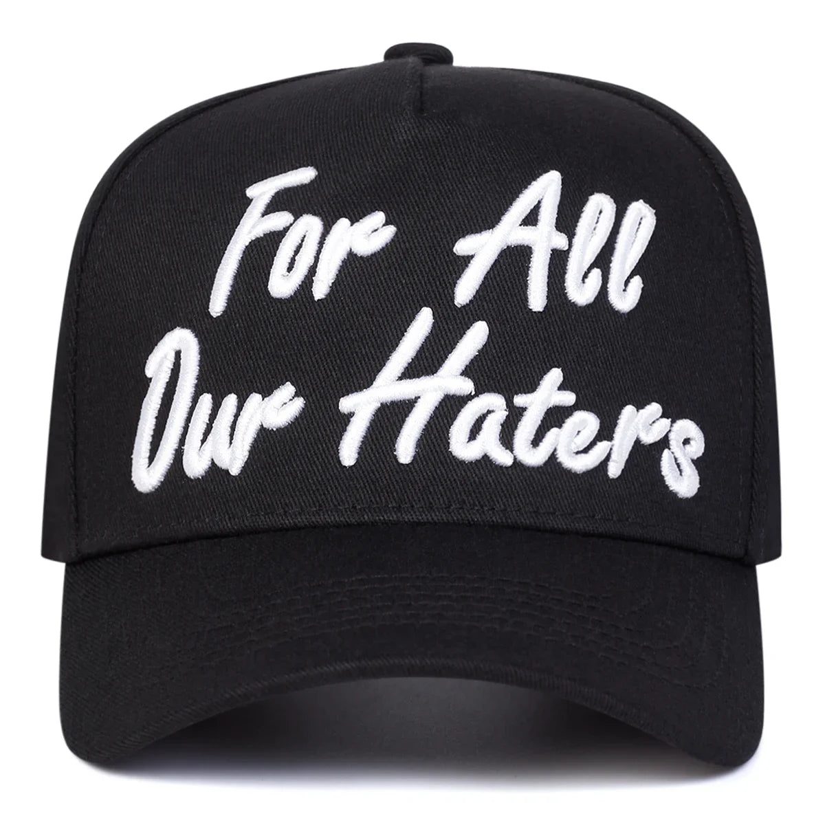 Cappellini da baseball unisex con ricamo «FOR ALL OUR HATERS» - Primavera/Autunno - Cappelli casual regolabili per attività all’aperto - Cappellino parasole - Cappellino sportivo