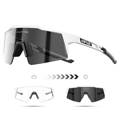 Kapvoe Photochromic Cycling Sunglasses Men Glasses Fashion Mountain Bicycle Outdoor Road Riding Goggles Eyewear Sports MTB Bike