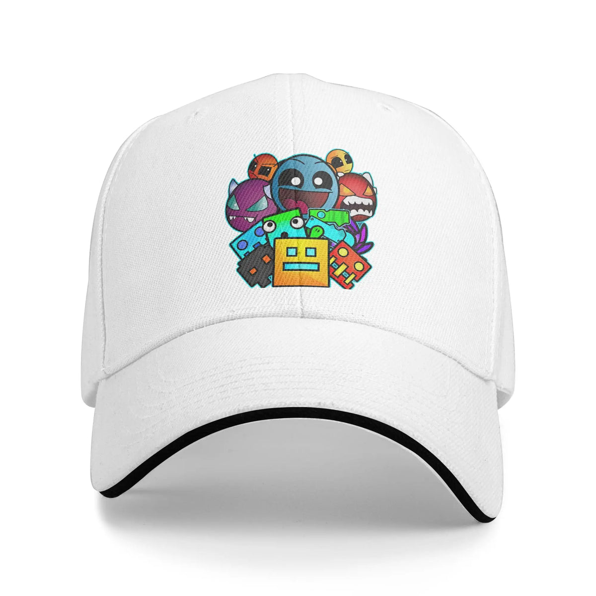 Geometry Gaming Cube Dash Baseballové čepice Hip Hop Extreme Demon Sandwich Cap Unisexový styl Nastavitelná čepice typu „dad hat“ Běh Golf
