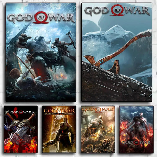 Classic Game G-God Of War Poster Modern Aesthetic Wall Art Print Room Decoration Items for Bedroom Home Decor Gift