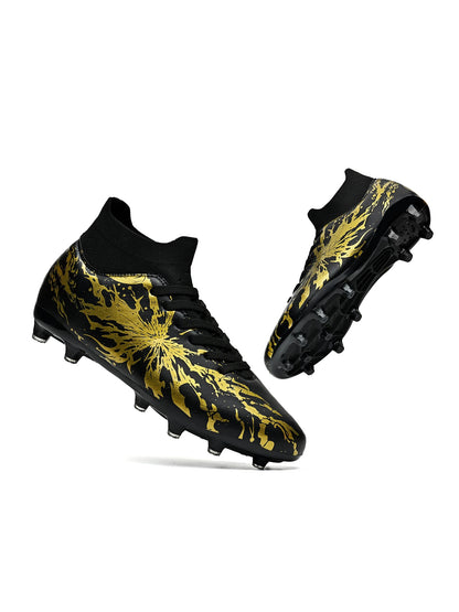 Chaussures de football AG FG ultra légères, tissu PU anti-transpiration, semelle en TPU résistante à l'usure, coupe ajustée, unisexe, baskets d'entraînement pour terrain naturel