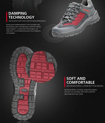 BONA 2023 New Designer Hiking Shoes Trekking Sneakers Men Walking Fishing Camping Jogging Shoes