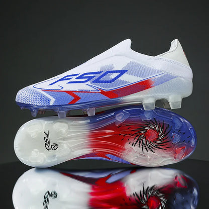 Nouvelles chaussures de football pour hommes, crampons de haute qualité, bottes de football pour terrain en herbe, idéales pour les matchs en extérieur, baskets légères mi-hautes, très vendues, antidérapantes, pour l'e