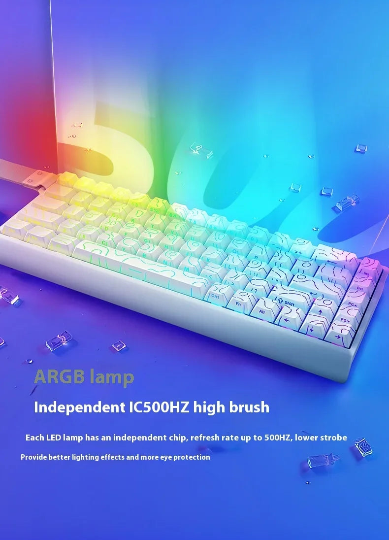 Teclado mecánico IROK Carotmas Mercury68 con interruptores magnéticos, 8K, 68 teclas, RT0.004mm, baja latencia, teclado gaming con cable personalizable para PC, ideal para regalo