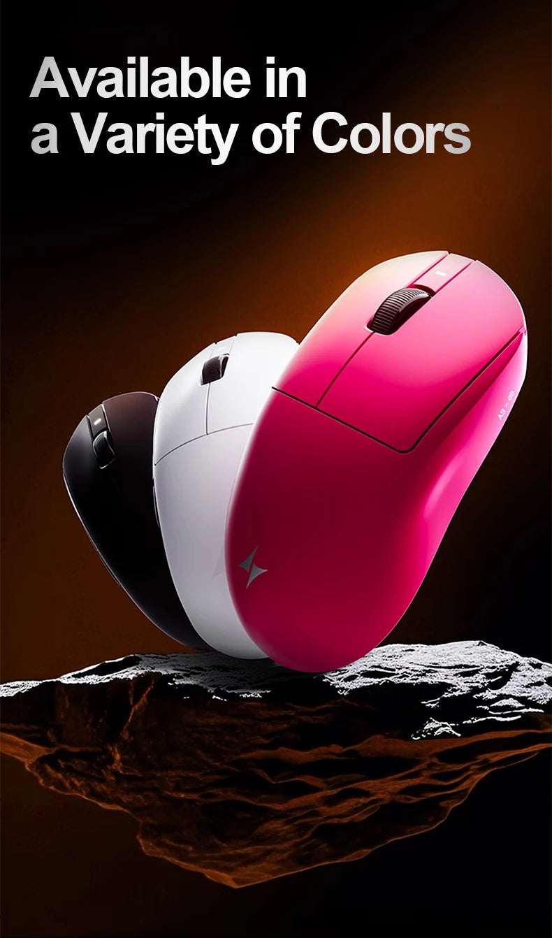 Ratón gaming inalámbrico ATK Dragonfly A9 Ultra PAW3950, ultraligero, trimodo, ergonómico, para esports y jugadores FPS, A9 SE Plus