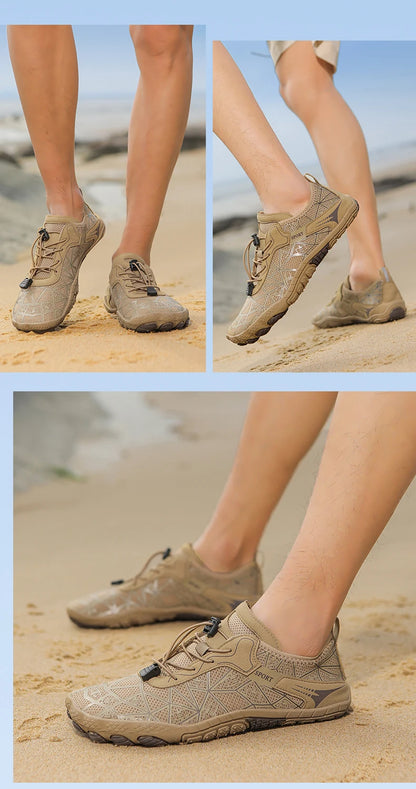 New Barefoot Wading Shoes Men Women Mesh Quick-Drying Beach Shoes Outdoor Non-Slip Swimming Shoes Unisex Water Sports Shoes