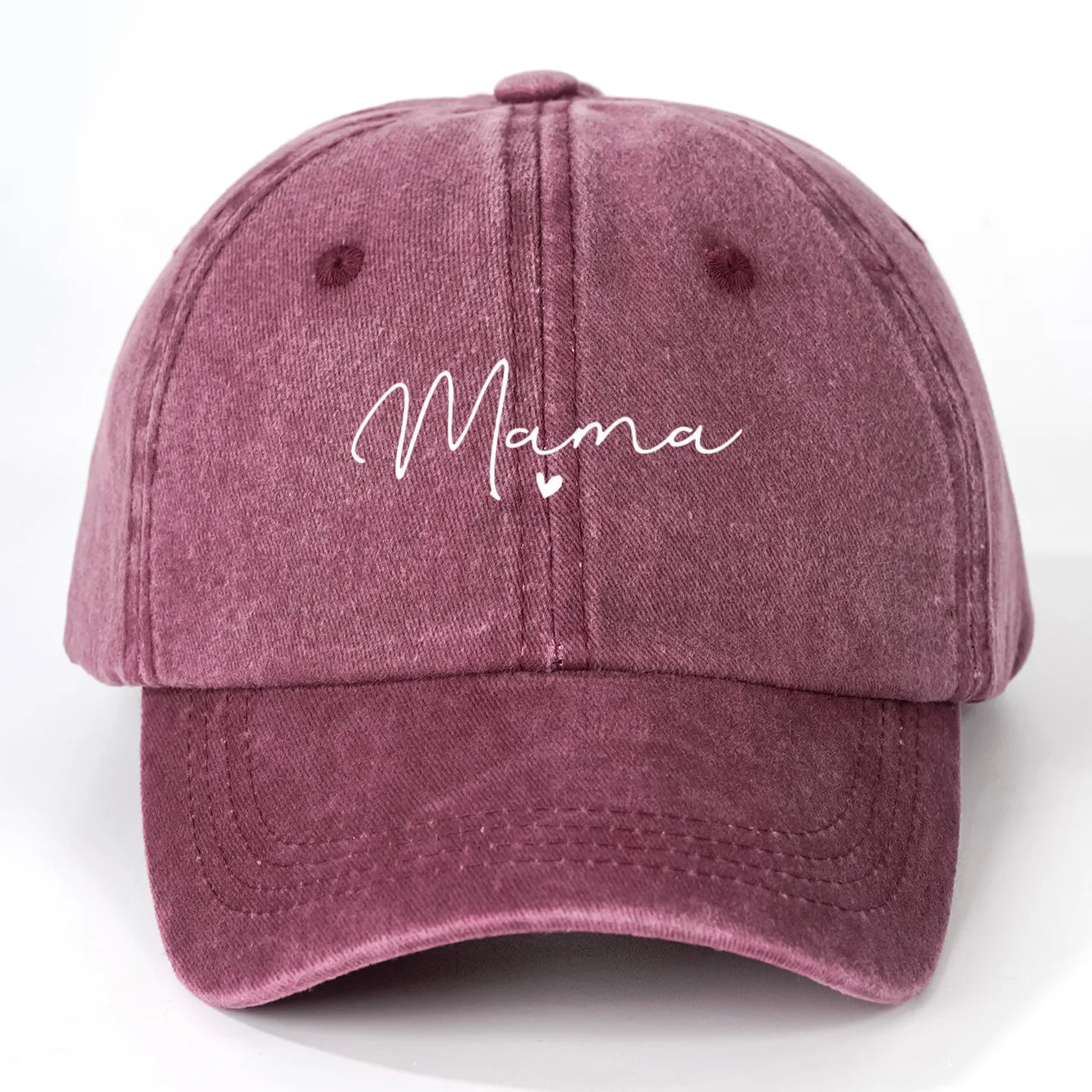 New Printed heart-shaped letters "mama" are fashionable and versatile baseball caps that are suitable for daily outdoor casual w