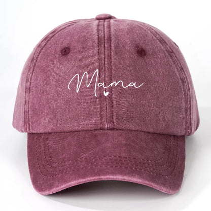 New Printed heart-shaped letters "mama" are fashionable and versatile baseball caps that are suitable for daily outdoor casual w