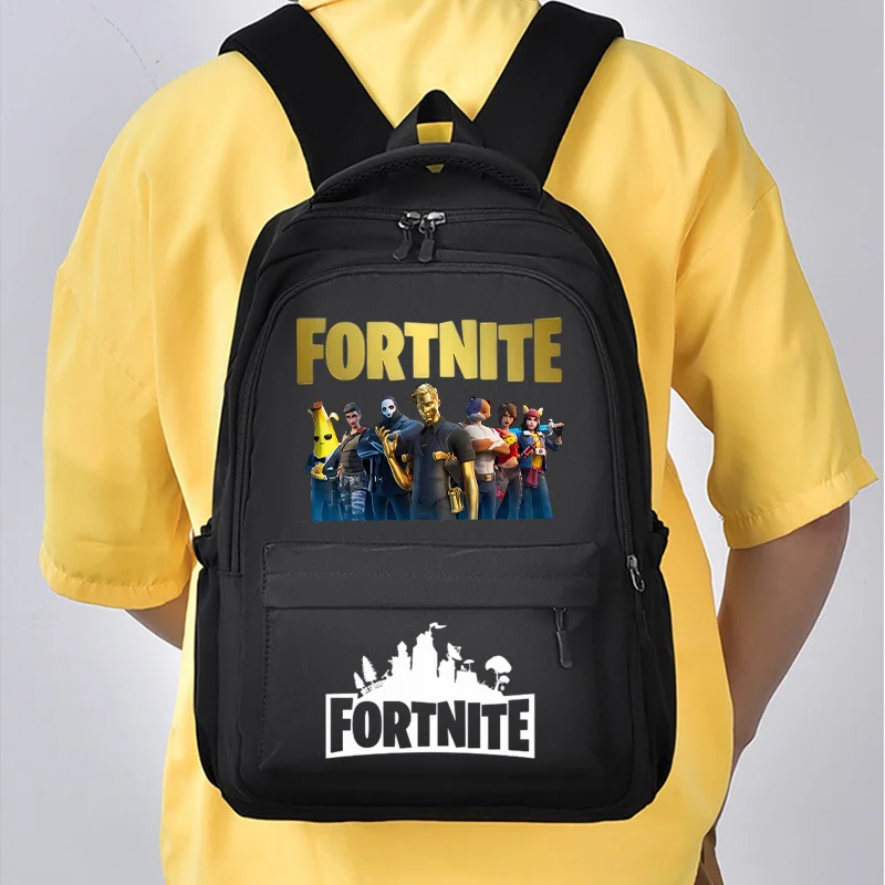 Fortnite Kids Backpack Portable Large Capacity Student Schoolbag Cartoon Printed Shoulder Bag School Supplies for Boys Gift