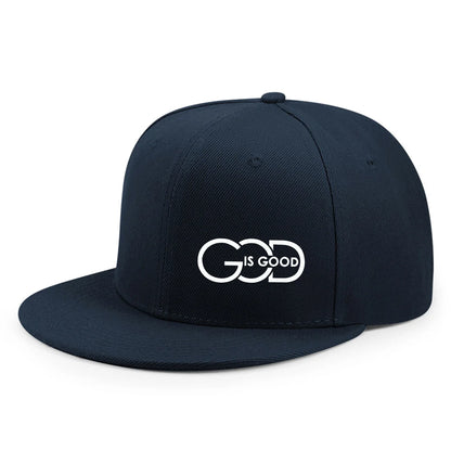 Unisex adjustable baseball cap street flat brim hat printed GOD IS GOOD casual headwear men and women fashion breathable outdoor