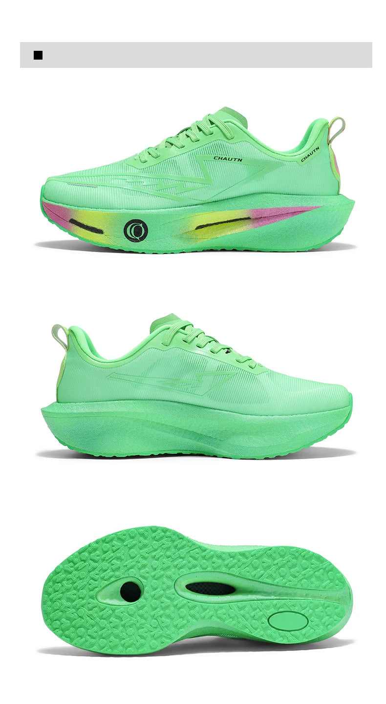 Men Running Shoes Specialty Carbon Plate Sports Marathon Breathable Lightweight Women Comfortable Nonskid Chunta Sneakers