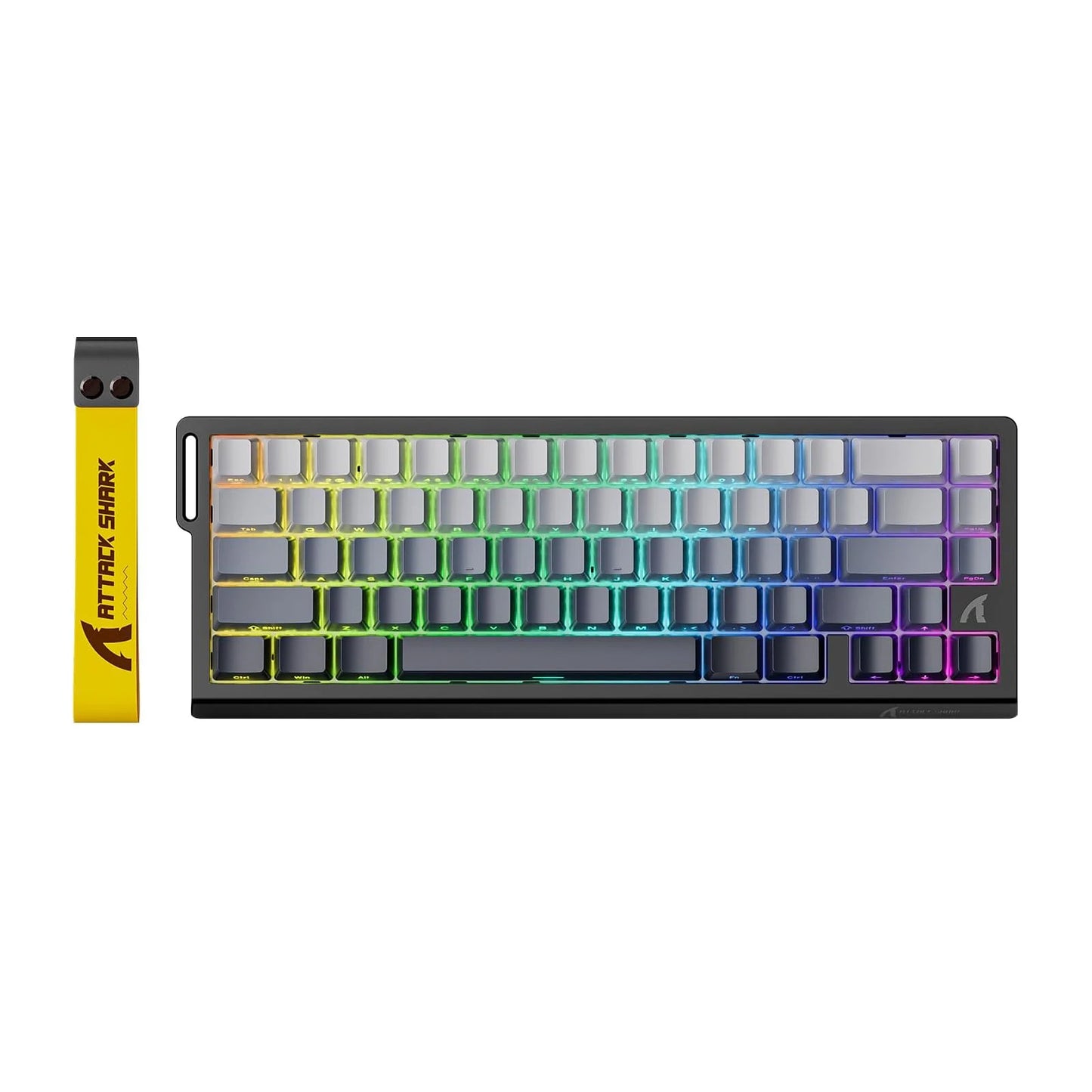 Teclado mecânico gaming ATTACK SHARK X68 HE Rapid Trigger 60% com fios, com atuação ajustável, interruptores magnéticos Hall Effect, 8KH