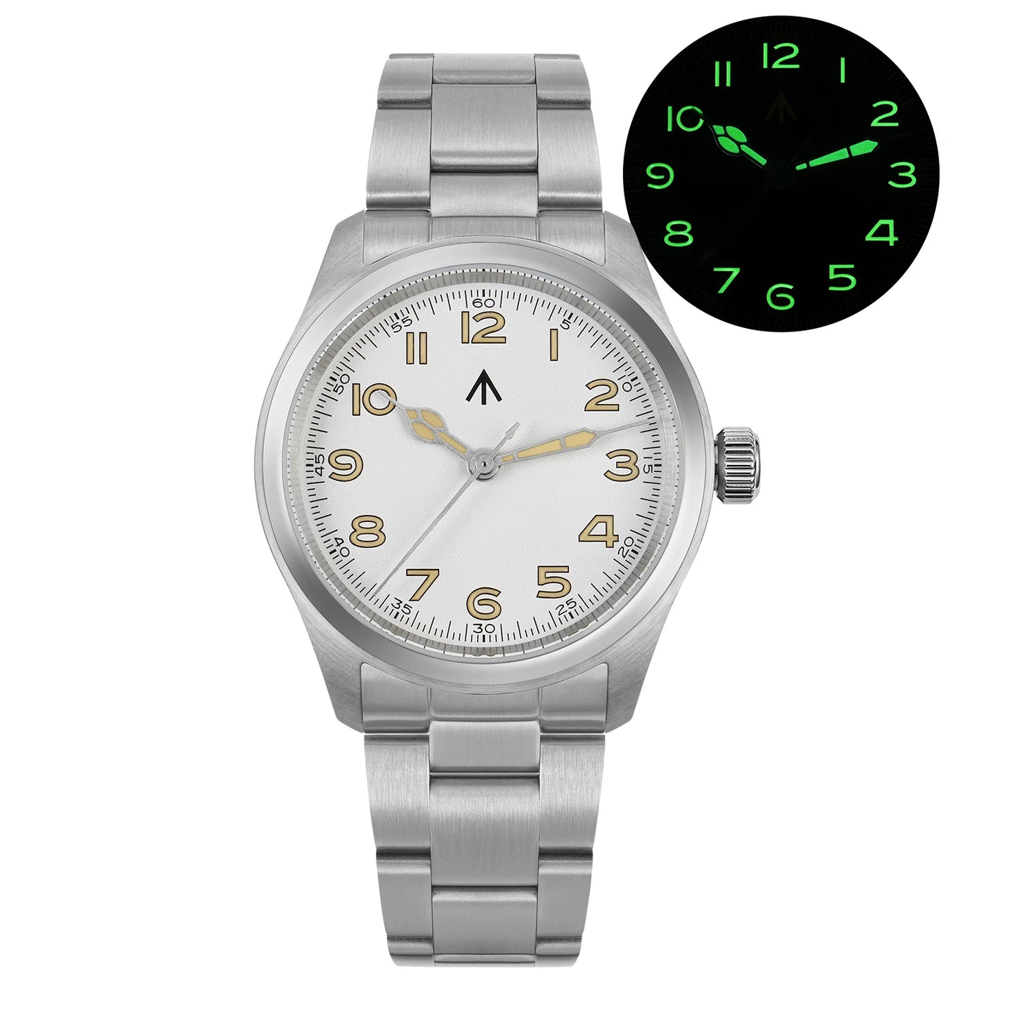 Militado ML08 Quartz Watch Ronda 515/VH31 Movement Domed Sapphire Wristwatch BGW9 Luminous 10Bar Waterproof 38mm Vintage Watches