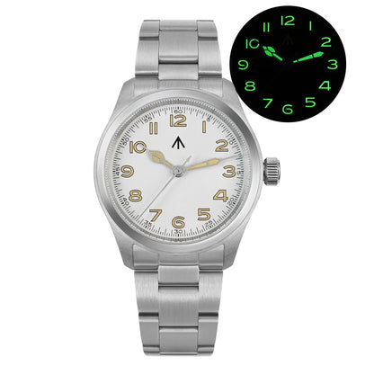 Militado ML08 Quartz Watch Ronda 515/VH31 Movement Domed Sapphire Wristwatch BGW9 Luminous 10Bar Waterproof 38mm Vintage Watches
