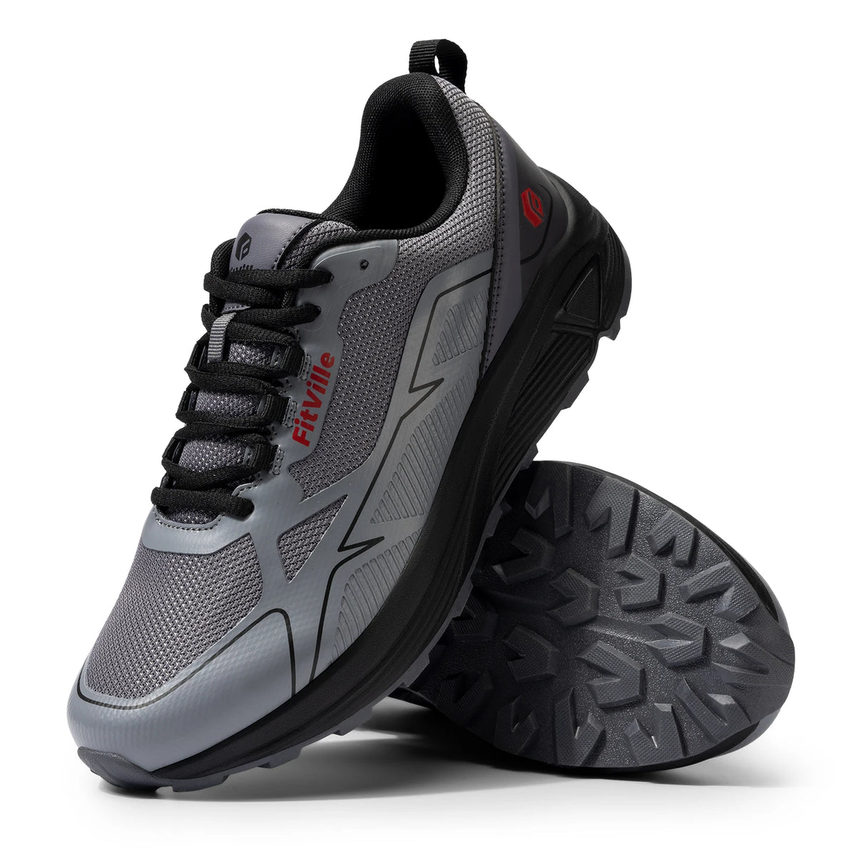 FitVille-Chaussures de course sur sentier coordonnantes pour hommes, baskets pour hommes, extra larges, légères, pieds enflés, soutien de la voûte plantaire, oto Instituts