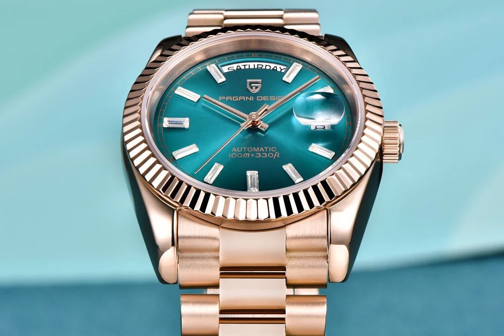 2026 New PAGANI DESIGN Rose Gold Luxury Men's Watches Automatic Mechanical Watch For Man AR Sapphire Waterproof Date Men Clock