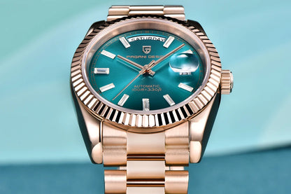 2026 New PAGANI DESIGN Rose Gold Luxury Men's Watches Automatic Mechanical Watch For Man AR Sapphire Waterproof Date Men Clock