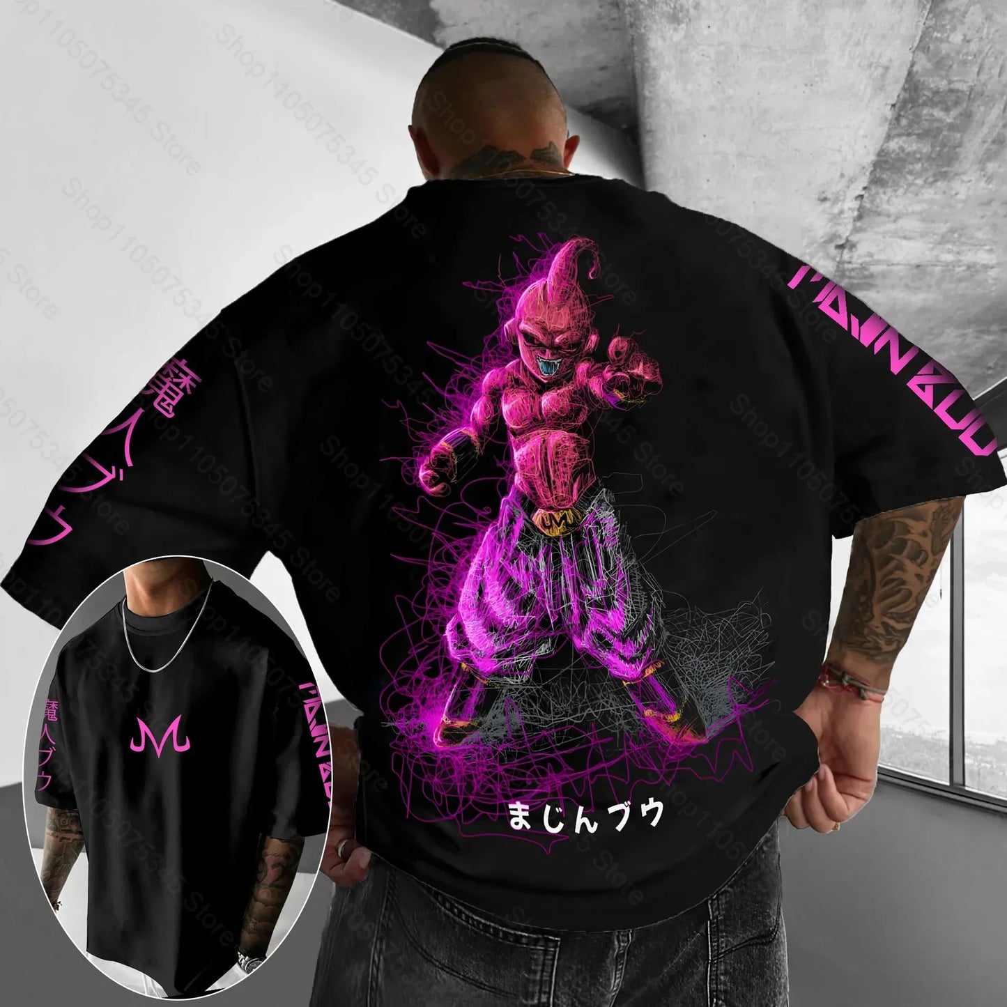 Dragon Ball Japanese Anime Printed Men's T-Shirt Majin Buu Boys Children Harajuku Short Sleeve Kids Goku T-shirt Summer Clothing