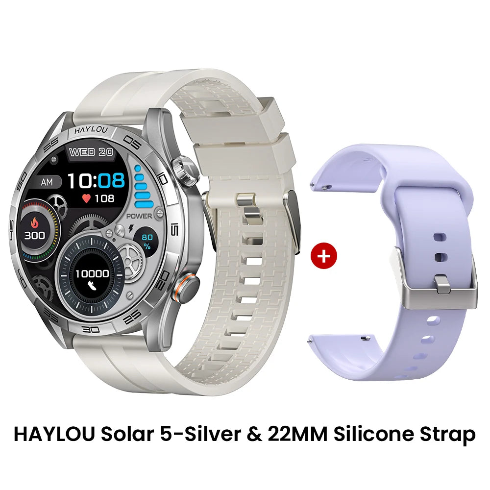 HAYLOU Solar 5 Smart Watch 1.58'' AMOLED Display Smart Watch Voice Calling 24H Health Monitoring 100+ Sport Modes Smartwatch