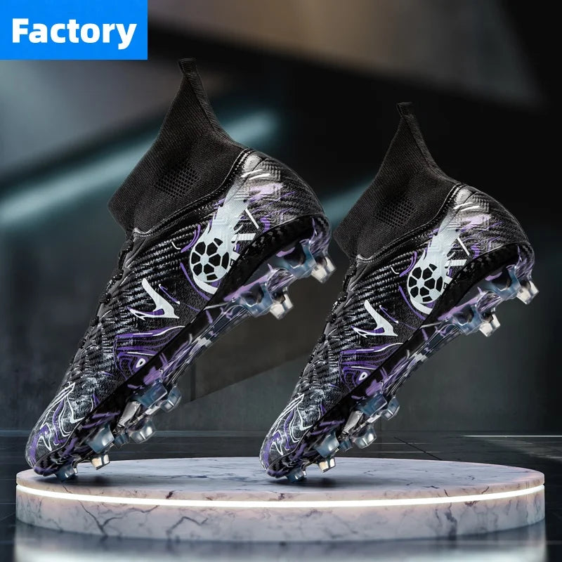 Men Professional Football Shoes Society Cleats Soccer Shoes Original Indoor Football Field Boots Grass Training TF/FG Sneakers
