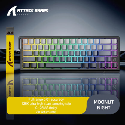 ATTACK SHARK X68HE Magnetic Switch Gaming Keyboard 8KHz Rapid Trigger Mechanical Keyboard | FREEWOLF F68/F68 Pro Wired & Wireless Magnetic Gaming Keyboard