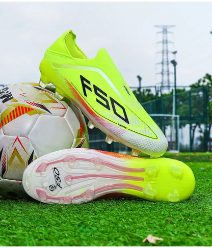 New Men's Football Boots Futsal Outdoor Sneakers Match Grass Non-Slip High-Quality Soccer Shoes Cleats Hot-Selling High-Top Light