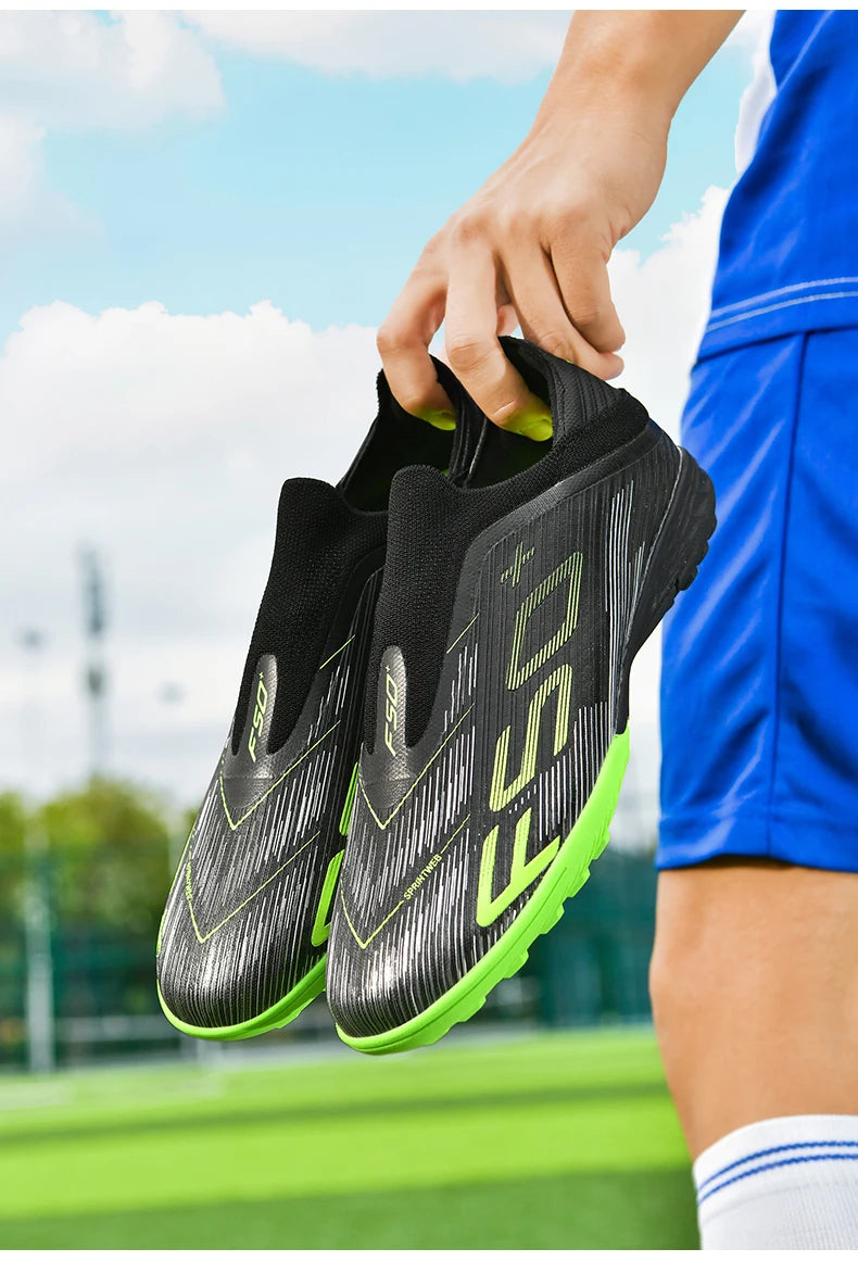 New Men Football Boots Non-Slip Match Grass Cleats High-top High-quality Soccer Shoes Futsal Sneakers Indoor Hot-selling Outdoor