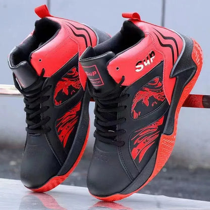 Nouvelles baskets antidérapantes pour hommes, chaussures de basket-ball montantes de luxe confortables, chaussures de course tendance et polyvalentes, chaussures décontractées