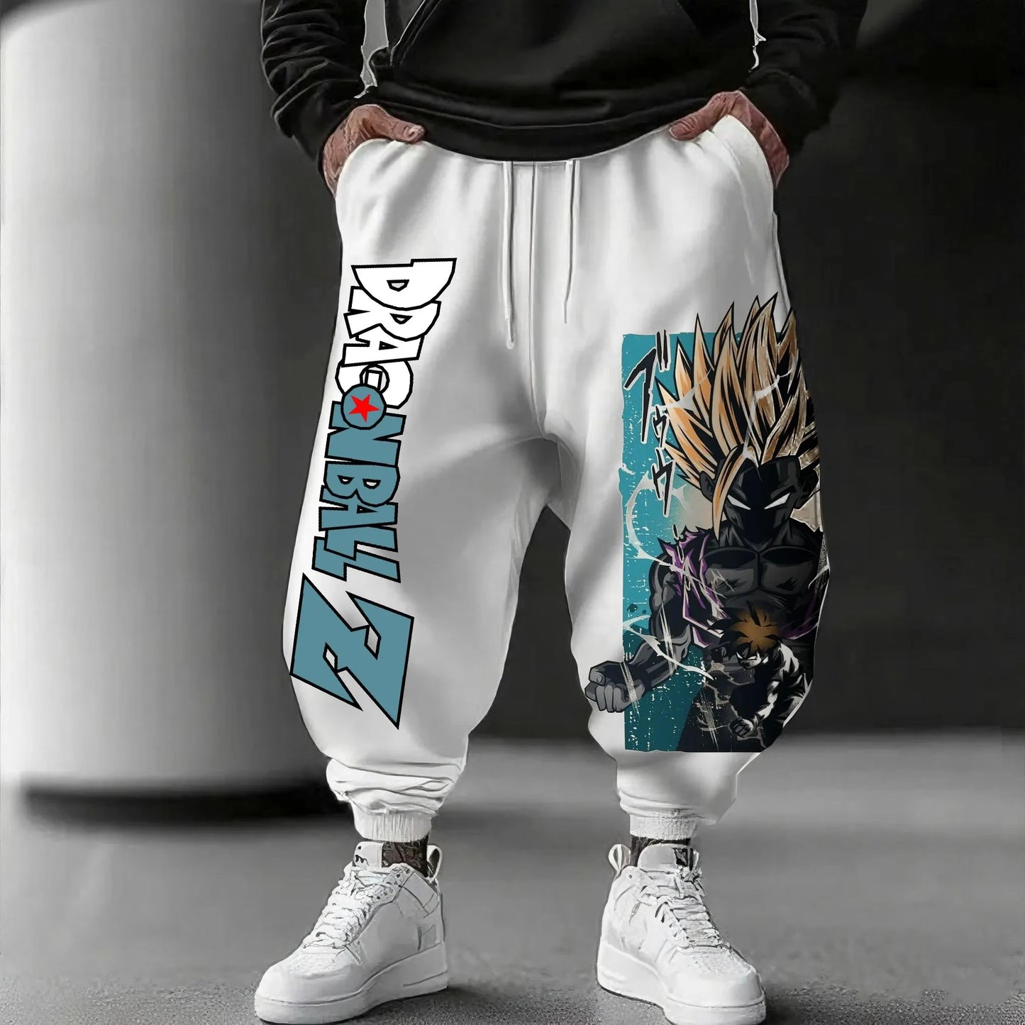 Pantalones deportivos Dragon Ball GOKU de animación japonesa 2025, estilo americano holgado de otoño, cálidos leggings de algodón para hombre y mujer