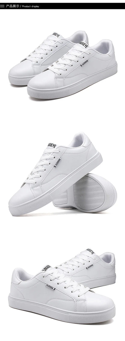 Men's Casual Skateboarding Shoes White Shoes Outdoors Leisure Sneakers Breathable Walking Shoes Flat Shoes Chaussure Homme 39-48