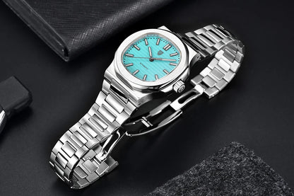 PAGANI DESIGN 2026 New Luxury Automatic Watch Men's Mechanical Wristwatch Stainless Steel Sapphire glass 40MM Barrel dial Watch