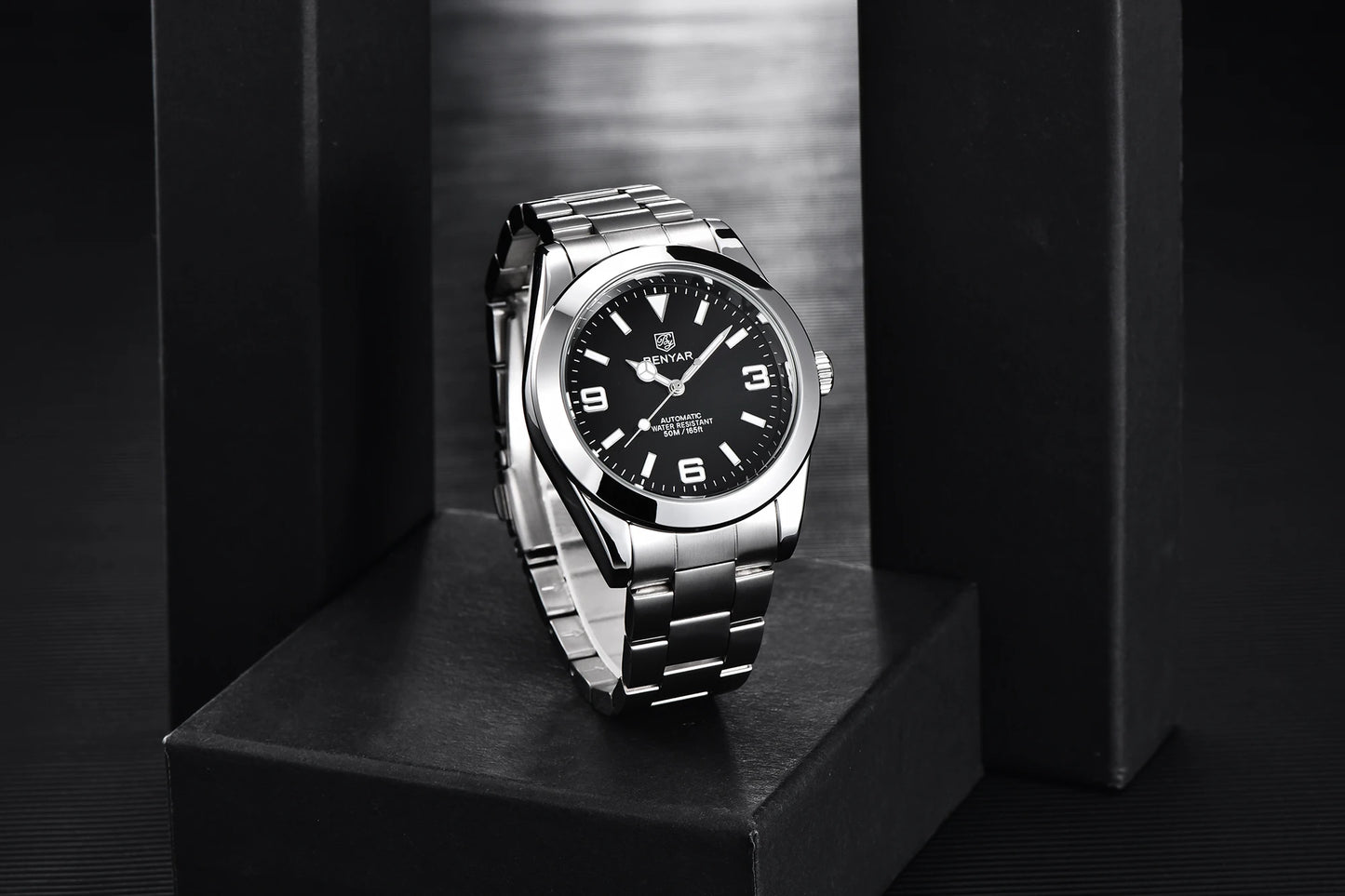 BENYAR 2025 Nuevo reloj mecánico automático para hombre, estilo business deportivo de lujo, relojes para hombre, resistente al agua 50M, Relogios Masculino
