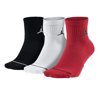 Chaussettes de sport Nike Air Jordan pour homme et femme, montant jusqu'aux genoux, lot de 3, chaussettes de basket-ball confortables et respirantes SX5544-017