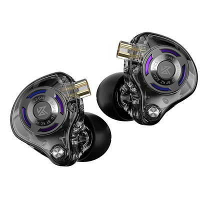Auriculares IEM Gaming KZ Gale – Monitores In-Ear HiFi com driver superlinear e cabo de 2 pinos destacável banhado a prata