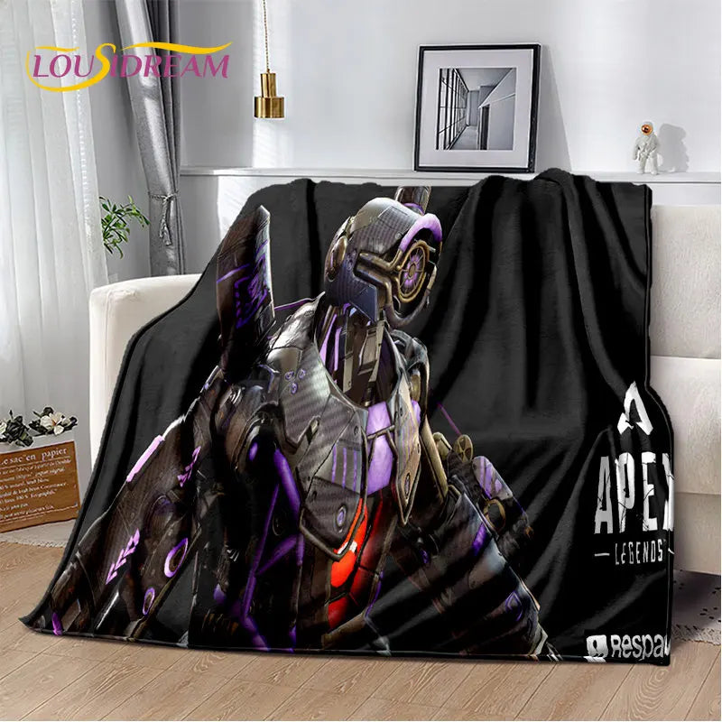 Apex Legends Game Gamer Cartoon Soft Plush Blanket,Flannel Blanket Throw Blanket for Living Room Bedroom Bed Sofa Picnic Cover